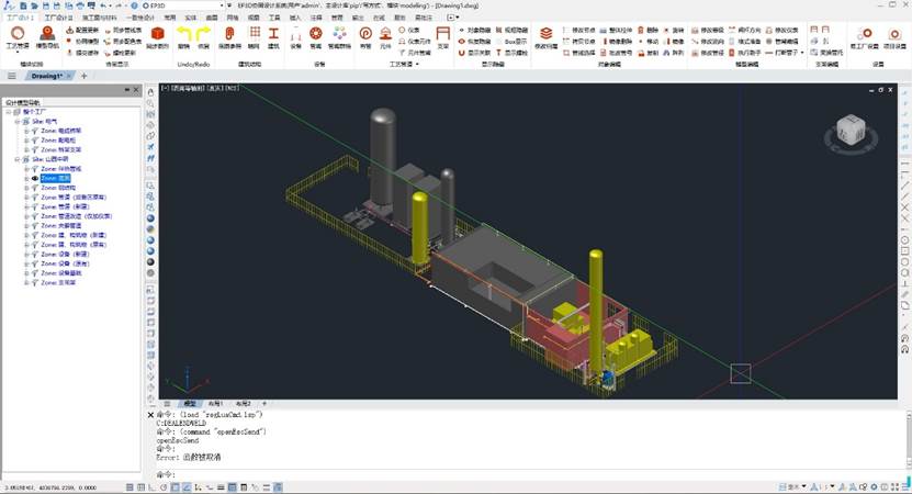 使用中望CAD+EP3D绘图工作界面